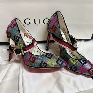 Gucci metallic pump high heels size 39.5